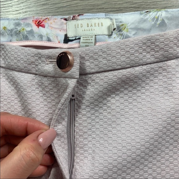 Ted Baker Illit Textured Knitted Trouser Pants Lilac - Picture 7 of 9